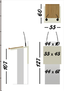 dimensions du pupitre