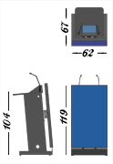 dimensions du pupitre